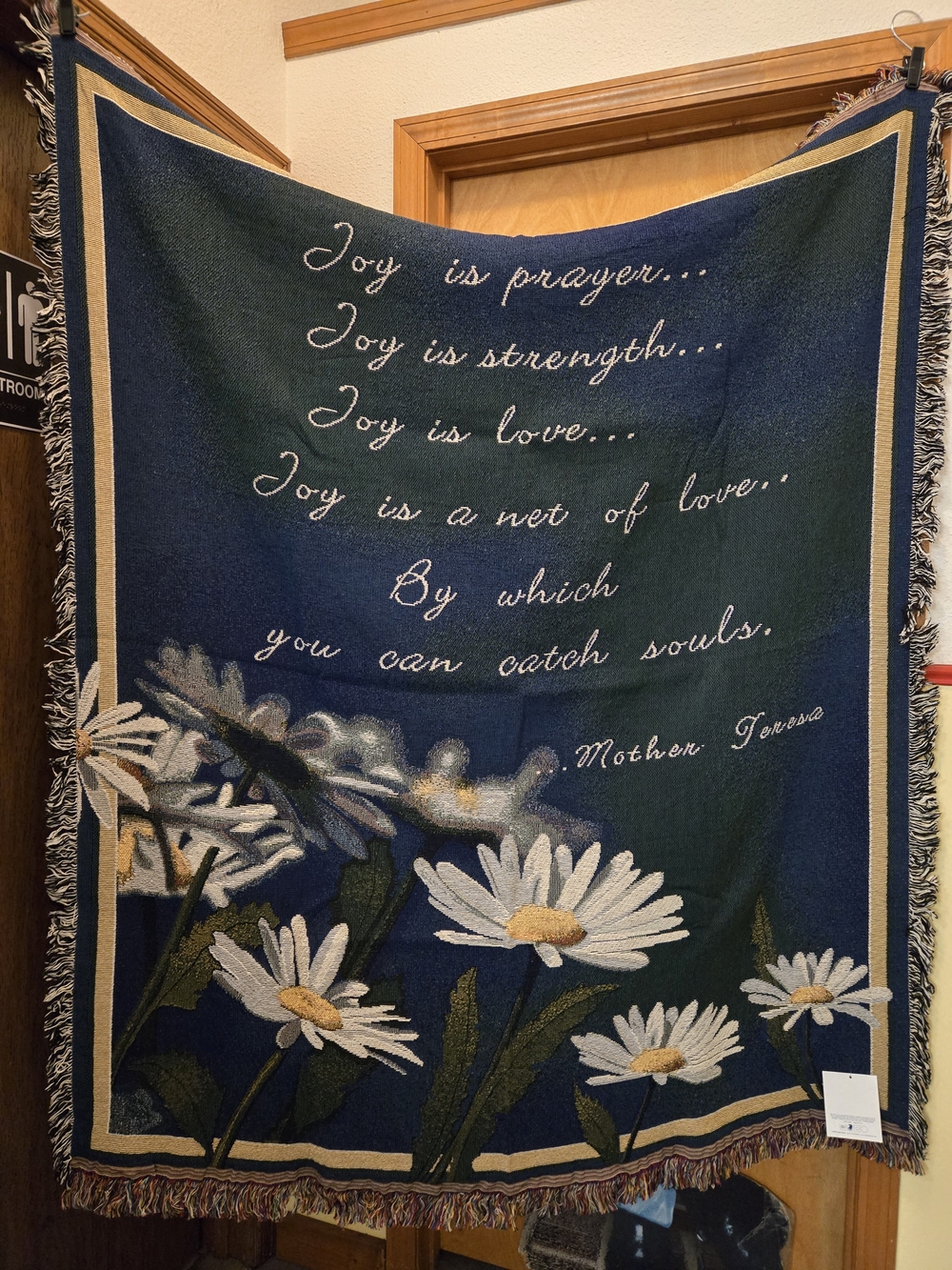 Joy 100% Cotton Tapestry Throw Blanket